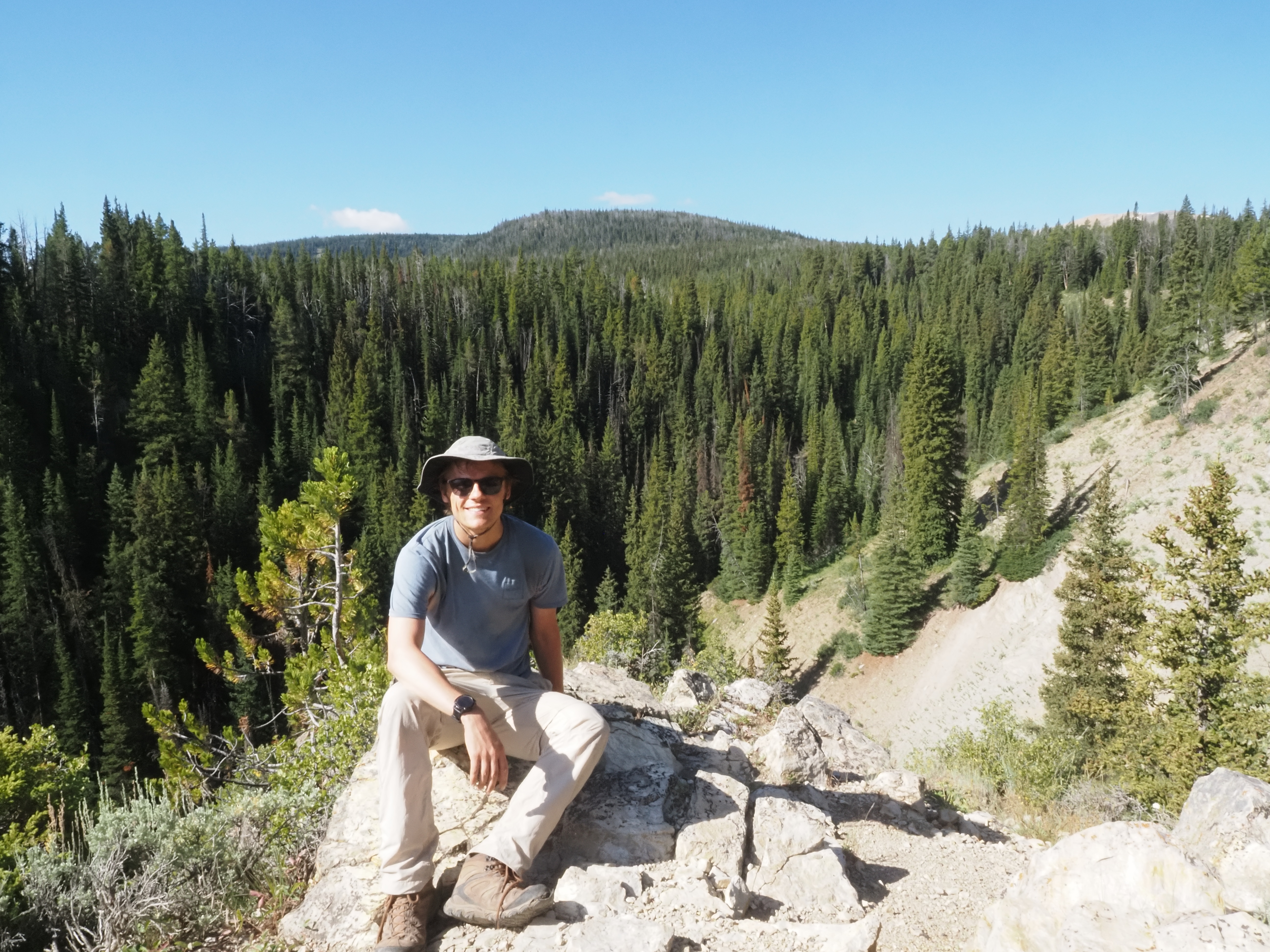 A picture of me sitting on a rock